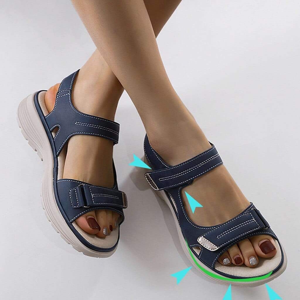 Image showing women's comfortable sandals with a supportive design, featuring adjustable straps and a durable sole, perfect for casual wear and all-day comfort.