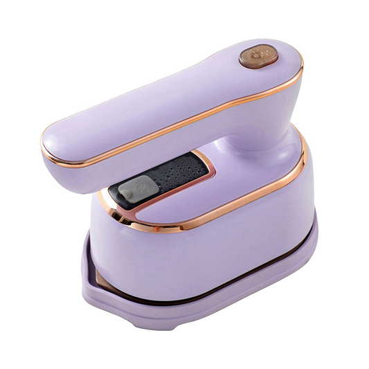 Compact handheld steamer with a sleek design, ideal for quickly removing wrinkles and refreshing fabrics with ease.