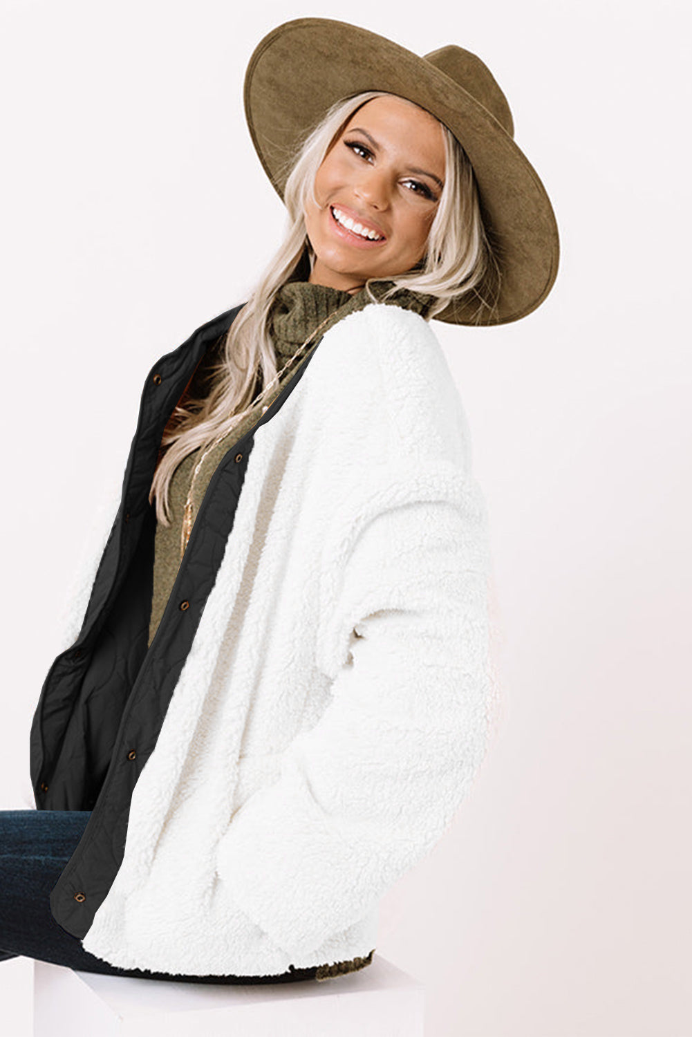 Cozy Quilted Oversized Jacket with Fleece Lining