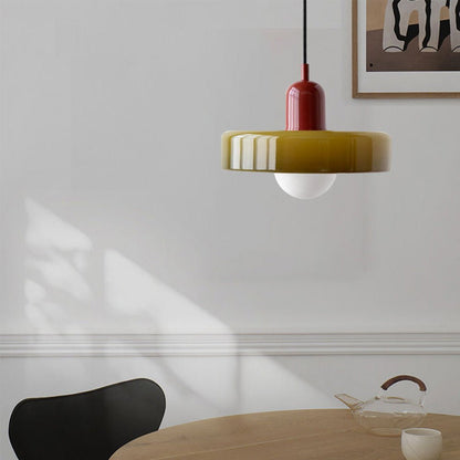 Bauhaus Colored Glass Pendant Lamp - Modern Designer Lighting for Stylish Homes