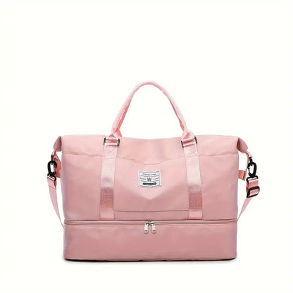 Women's travel bag with a spacious design, featuring sturdy handles, an adjustable strap, and smart compartments for organized storage. Perfect for weekend trips, gym sessions, or daily use, combining style and functionality for all your travel needs.