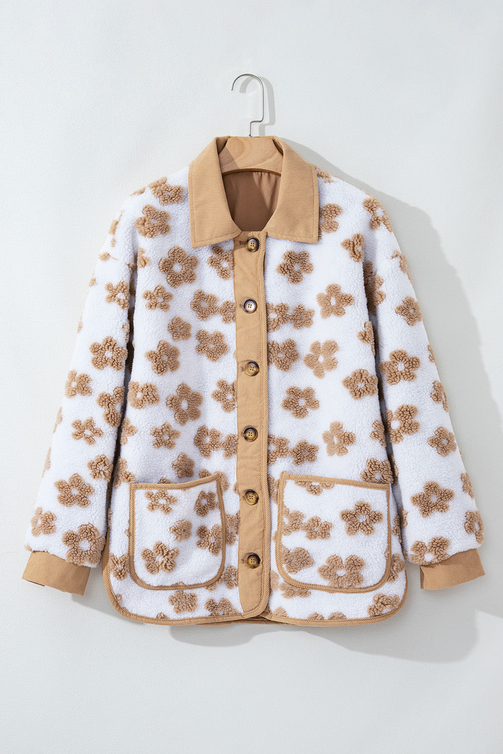 Fleece - Lined Button Up Teddy Jacket