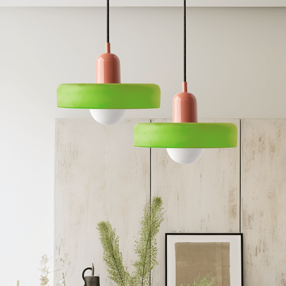 Bauhaus Colored Glass Pendant Lamp - Modern Designer Lighting for Stylish Homes