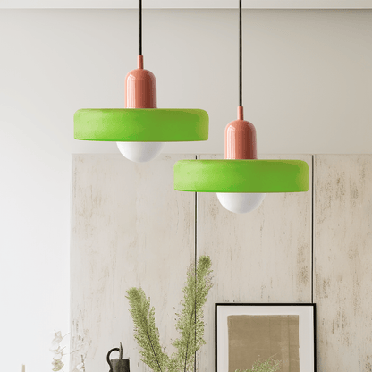 Bauhaus Colored Glass Pendant Lamp - Modern Designer Lighting for Stylish Homes