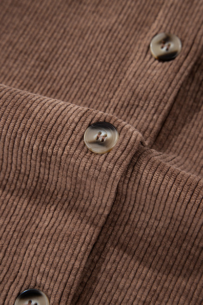 Casual Waffle - Knit Button Up Shacket
