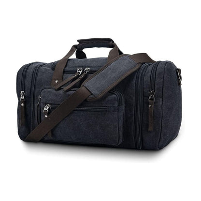 Stylish travel bag with a durable design, multiple pockets for organized storage, sturdy handles, and zippers, ideal for travel and weekend trips.