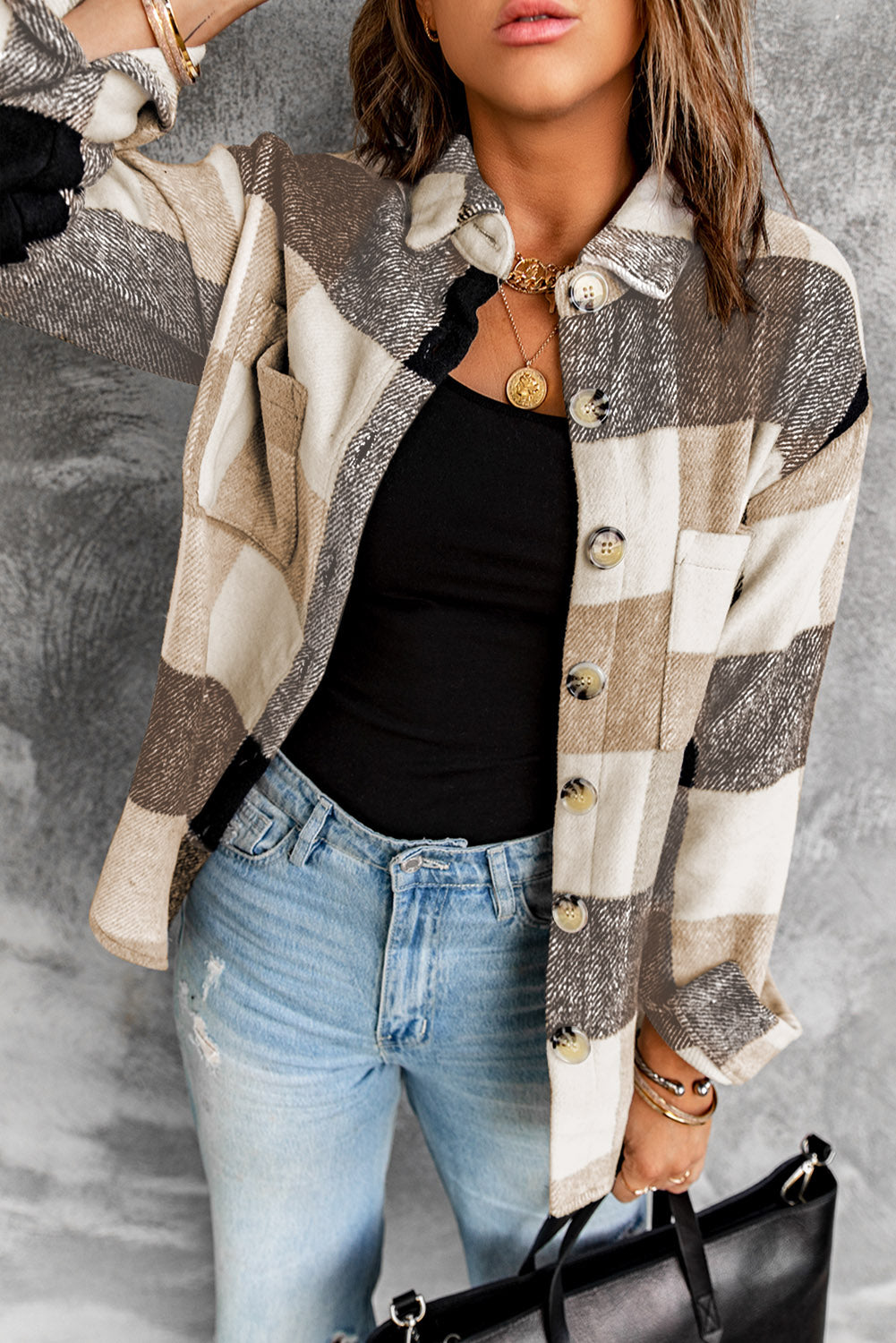 Rosie - Plaid Button-Up Shacket