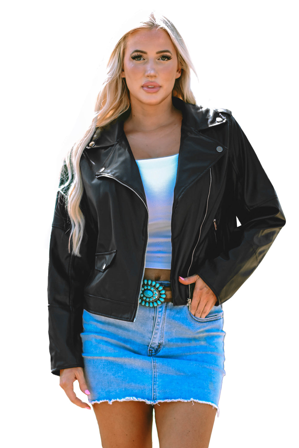 Ava - Classic Moto Leather Jacket