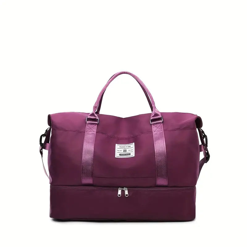 Women's travel bag with a spacious design, featuring sturdy handles, an adjustable strap, and smart compartments for organized storage. Perfect for weekend trips, gym sessions, or daily use, combining style and functionality for all your travel needs.