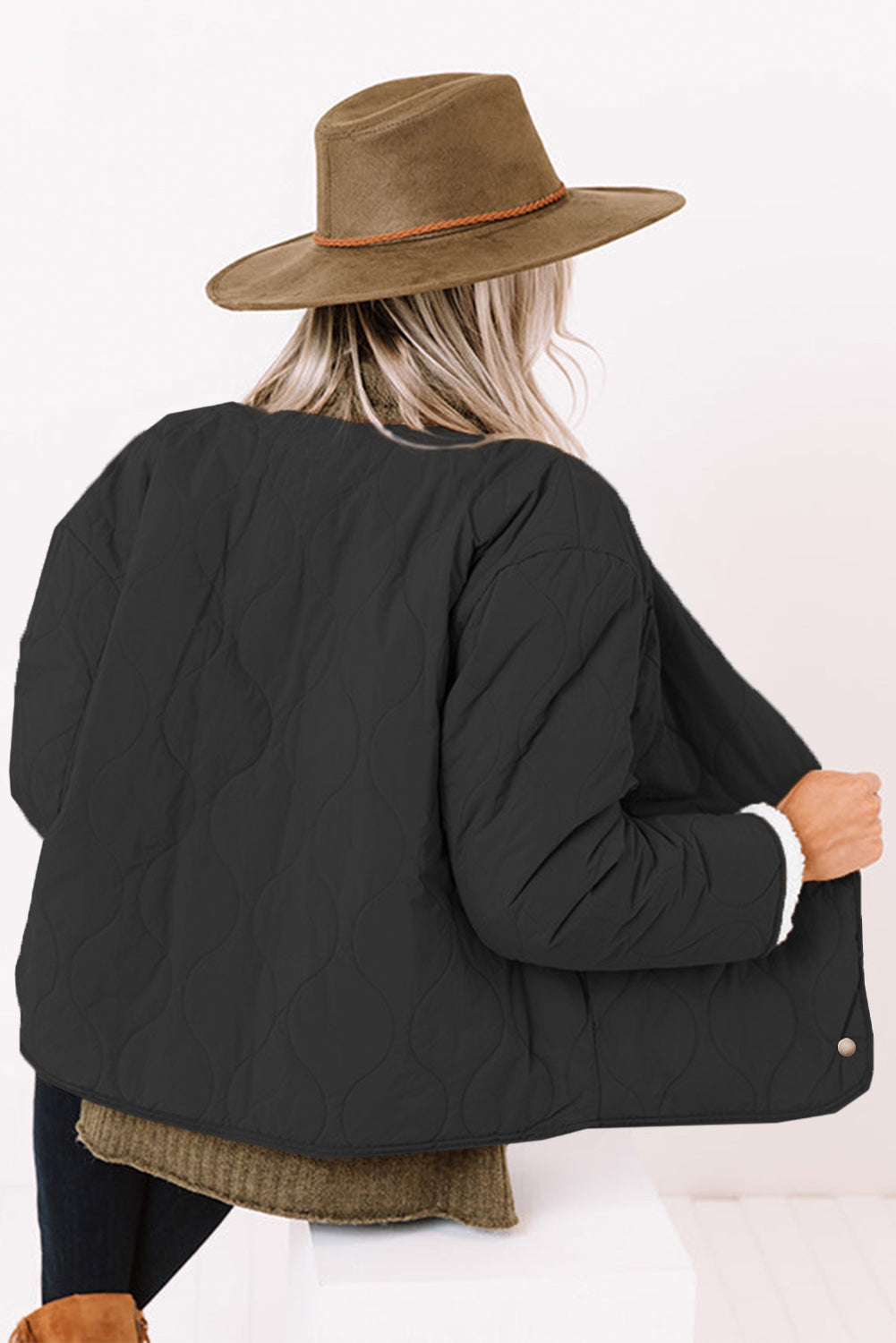 Cozy Quilted Oversized Jacket with Fleece Lining