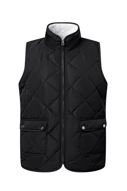Cozy Sherpa-Lined Sleeveless Vest