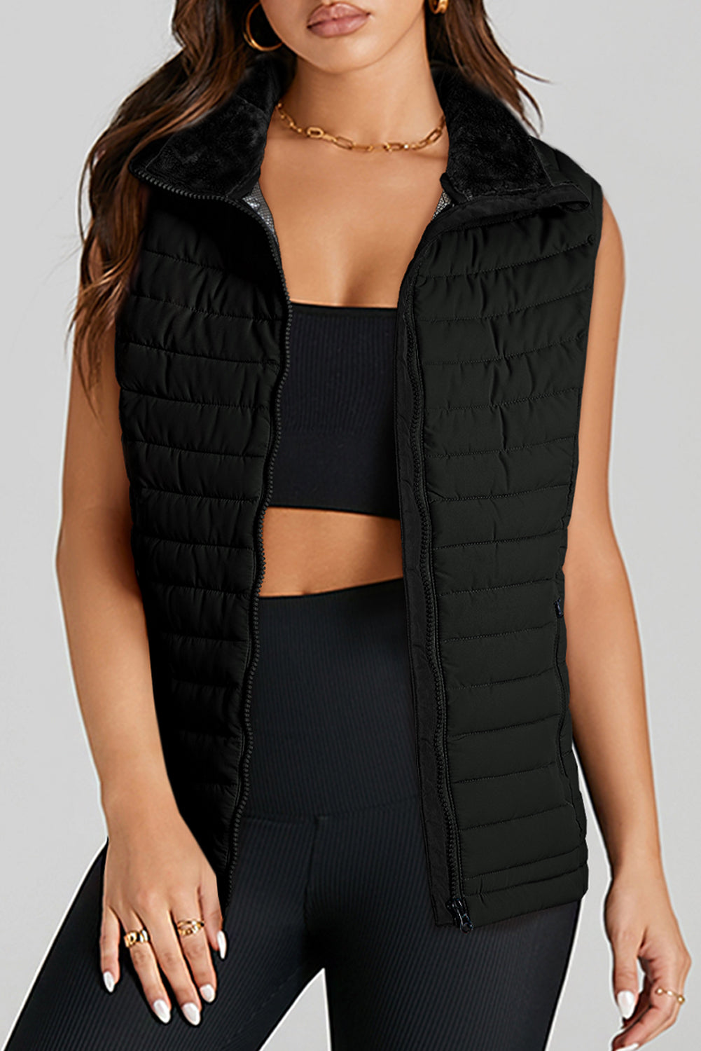 Ruby - Lightweight Puffer Vest with Fleece Lining