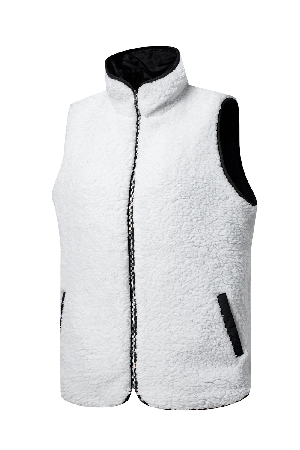 Cozy Sherpa-Lined Sleeveless Vest