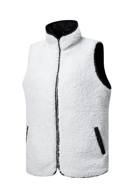 Cozy Sherpa-Lined Sleeveless Vest
