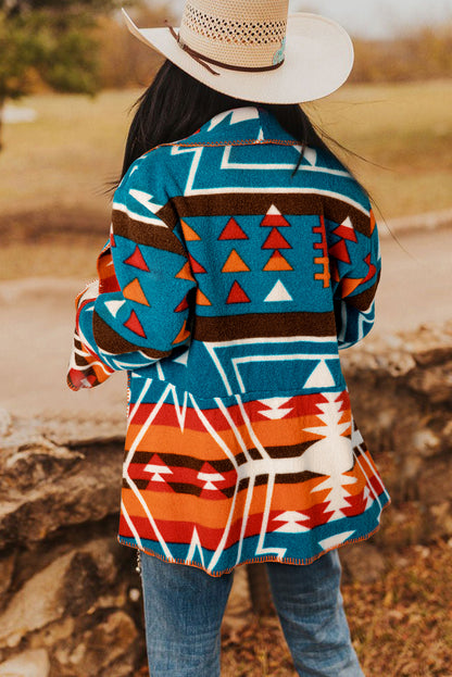Southwestern - Tribal Print Open Front Jacket