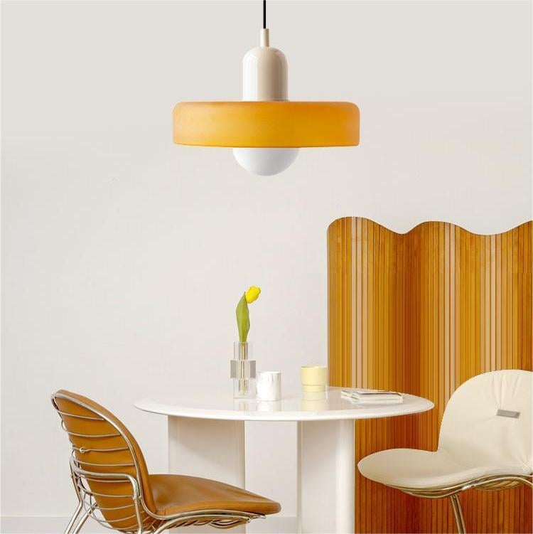 Bauhaus Colored Glass Pendant Lamp - Modern Designer Lighting for Stylish Homes