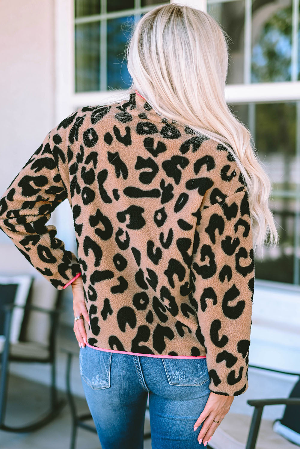 Sienna - Bold Leopard Print Fleece Jacket