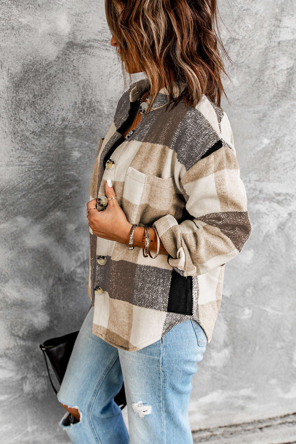 Rosie - Plaid Button-Up Shacket