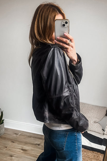 Ava - Classic Moto Leather Jacket