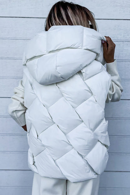 Quilted Puffer Vest with Hood