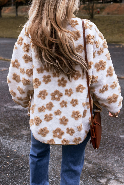 Fleece - Lined Button Up Teddy Jacket