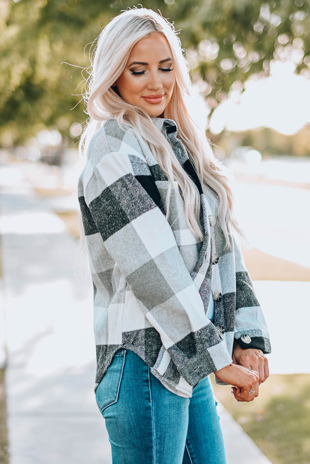 Rosie - Plaid Button-Up Shacket