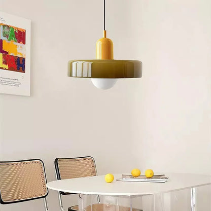 Bauhaus Colored Glass Pendant Lamp - Modern Designer Lighting for Stylish Homes