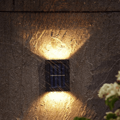 Wireless LED Solar Wall Lights Deluxe – Create the Perfect Atmosphere in Your Garden!