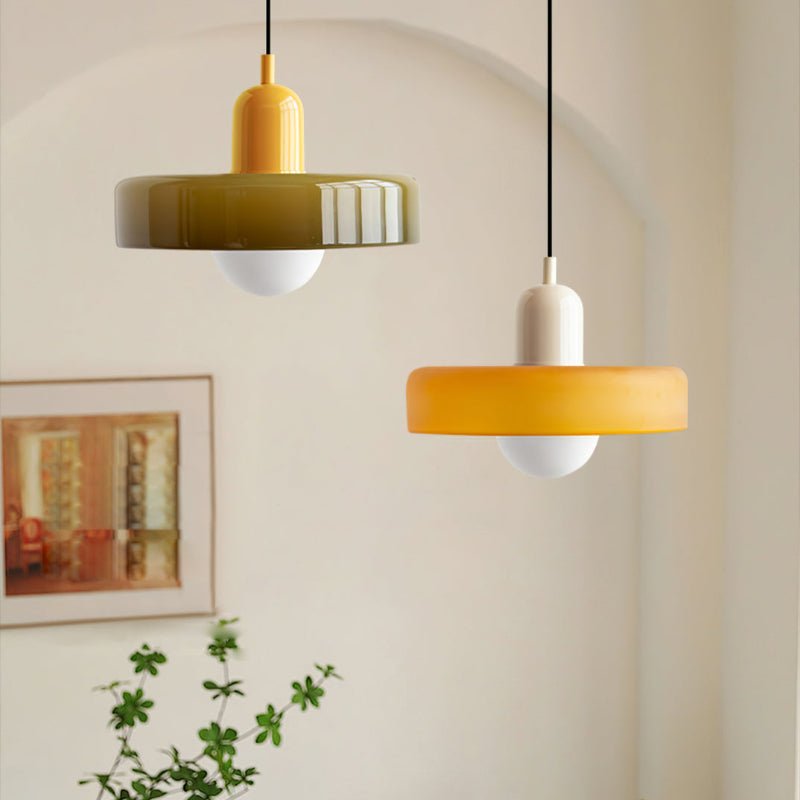 Bauhaus Colored Glass Pendant Lamp - Modern Designer Lighting for Stylish Homes