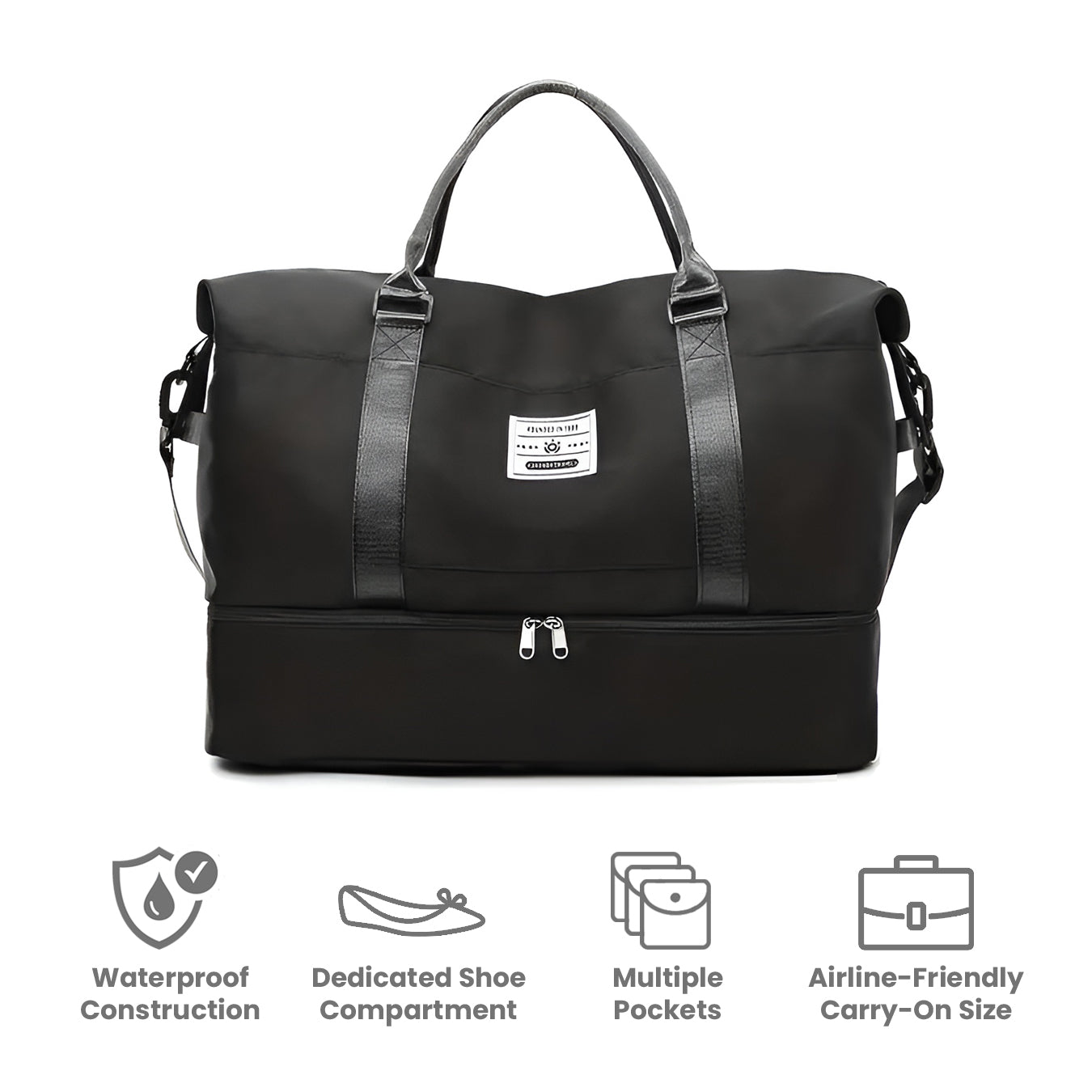 Women's travel bag with a spacious design, featuring sturdy handles, an adjustable strap, and smart compartments for organized storage. Perfect for weekend trips, gym sessions, or daily use, combining style and functionality for all your travel needs.