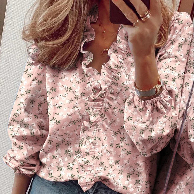 Chiffon Ruffle Blouse
