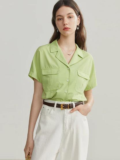 French Short Sleeve Blouse