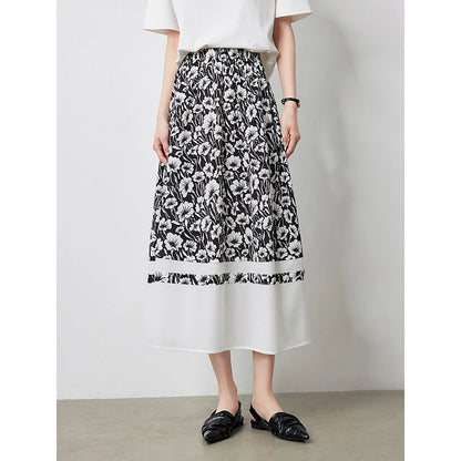 FloralDreams Summer New Floral Printed Skirt
