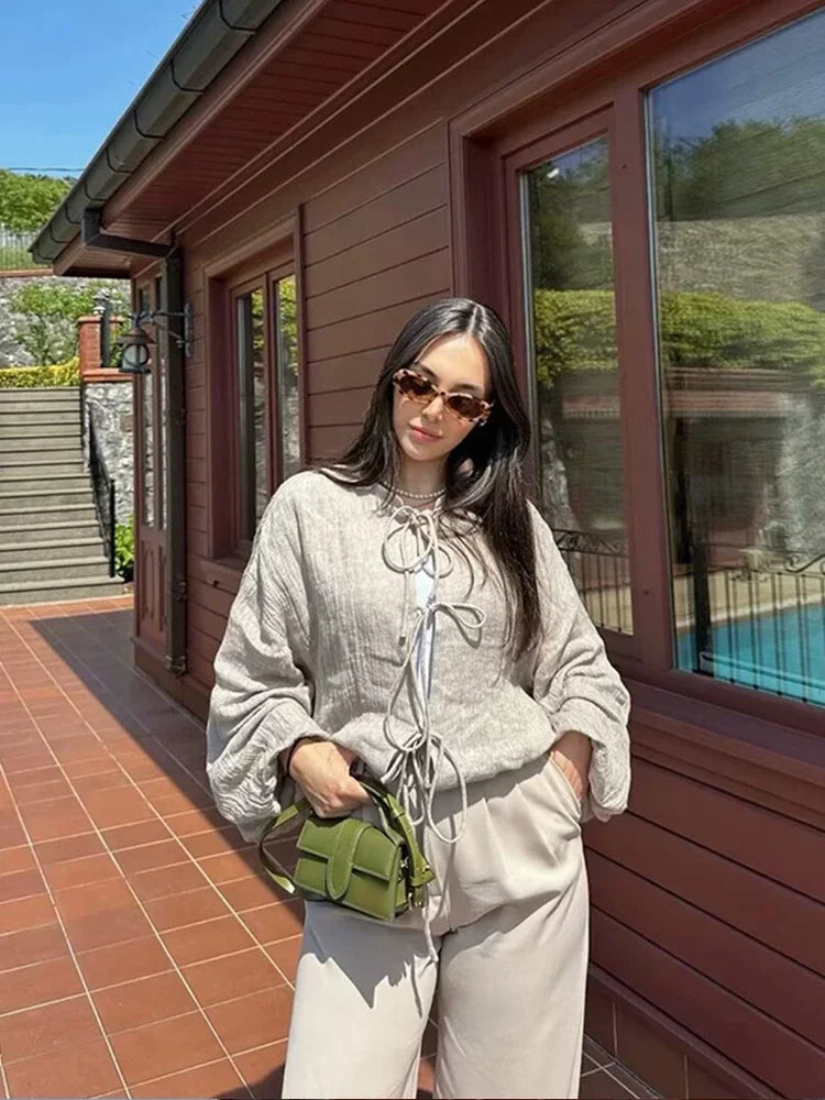 PureGrace Women's Linen Coat