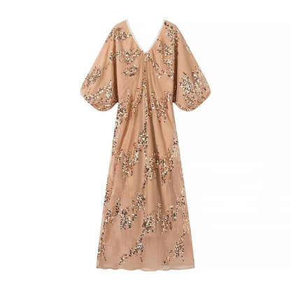 Batwing Sleeves Slimming Dress