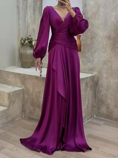V-Neck Vintage Bodycon Dress