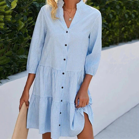 Vibrant Waves Beach Elegance Dress