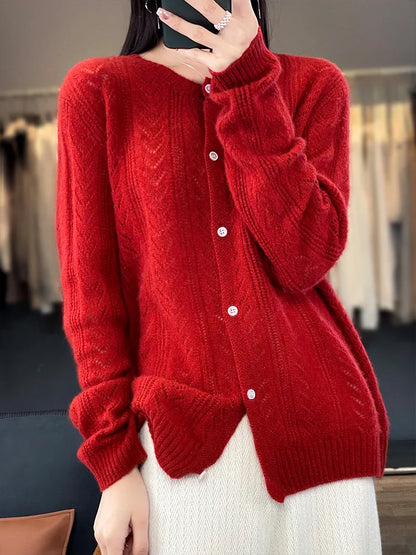 StellaKnit Wool Cardigan for Women