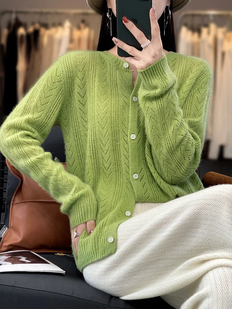 StellaKnit Wool Cardigan for Women