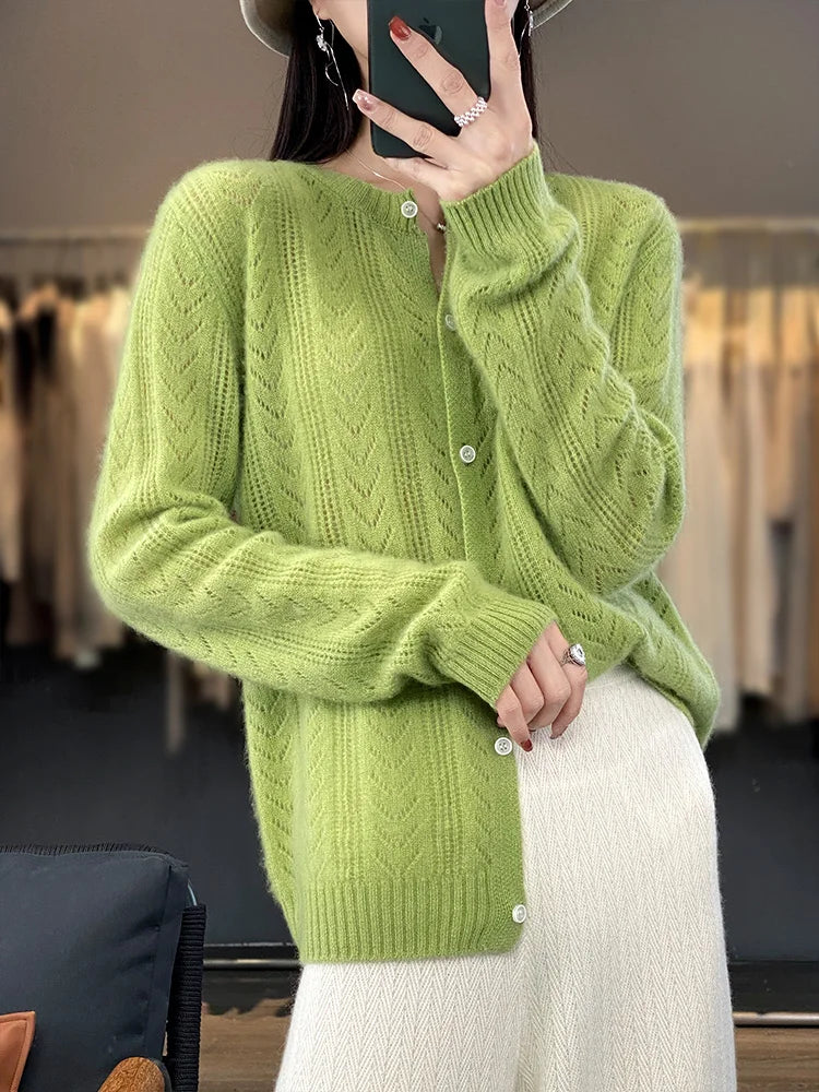 StellaKnit Wool Cardigan for Women
