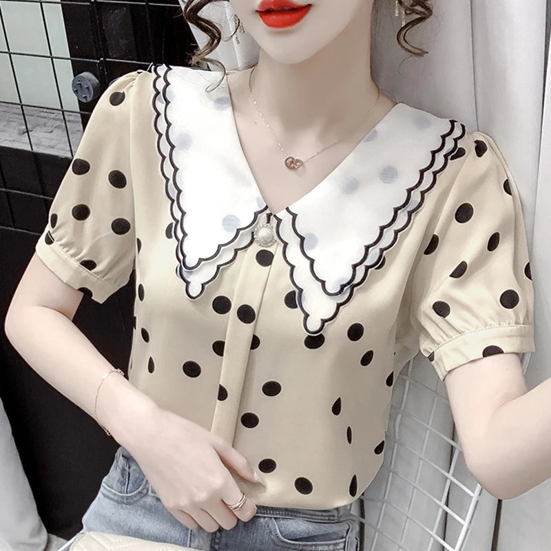 Casual Summer Chiffon Blouses by BreezyCharm