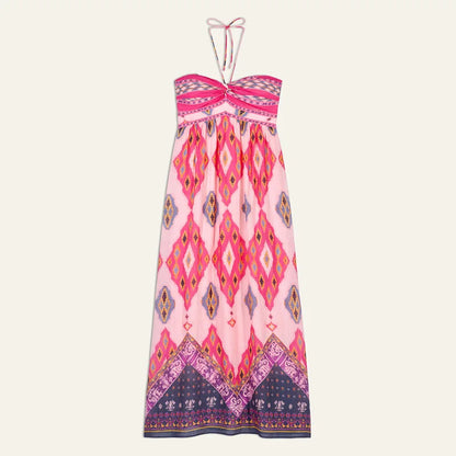 LushChic Floral Halter Sundress