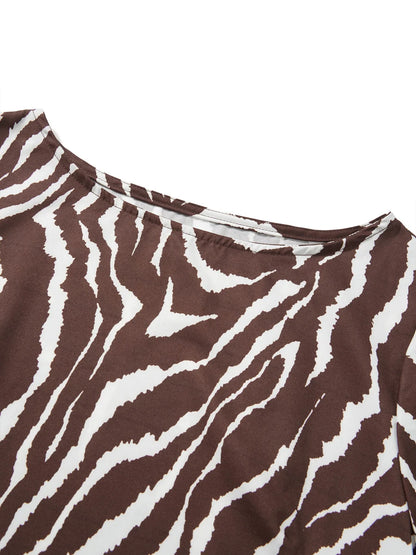 Vintage Glamour Zebra Print Summer Dress