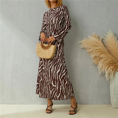 Vintage Glamour Zebra Print Summer Dress