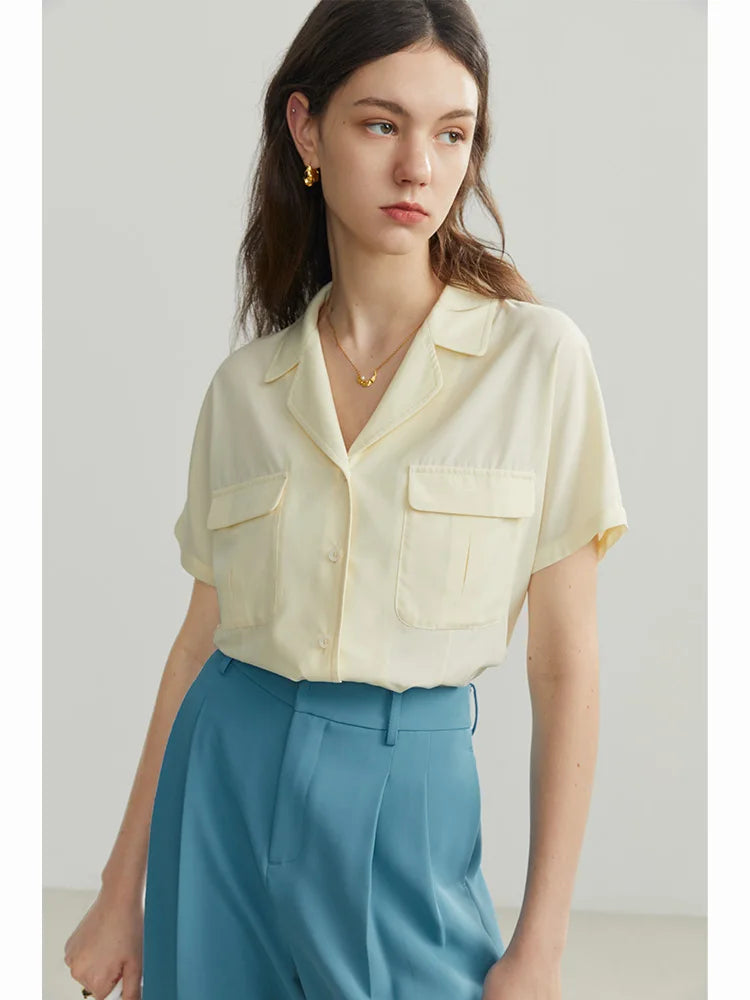 French Short Sleeve Blouse