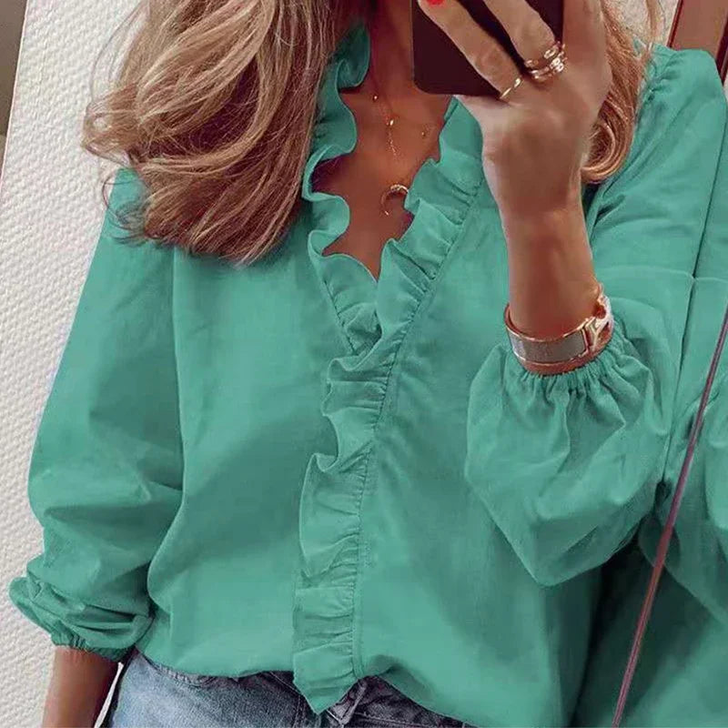 Chiffon Ruffle Blouse