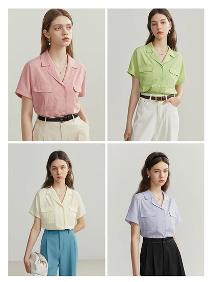 French Short Sleeve Blouse
