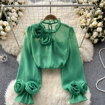 Ruffle Chiffon Blouse