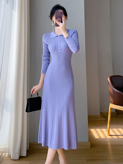 Elegant Knitted Dresses Female from Enchanté Vogue