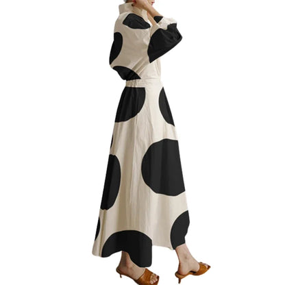 Polka Dot Tied Waist Party Dress